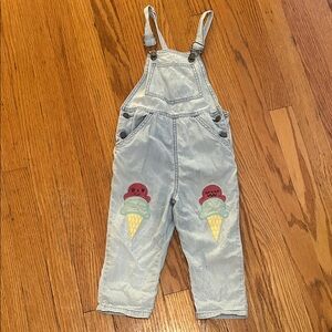 Stella McCartney Light Blue Kids Overalls with Ice Cream Design